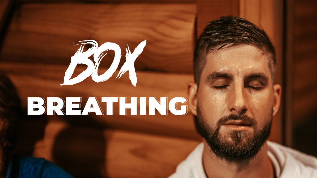 a man practicing box breathing